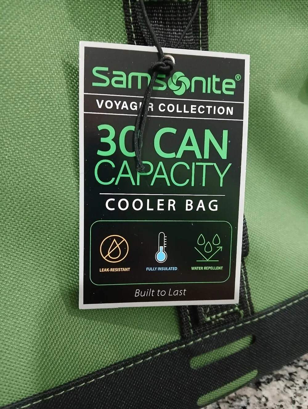 Samsonite Green and Black Insulated Duffel Cooler Bag